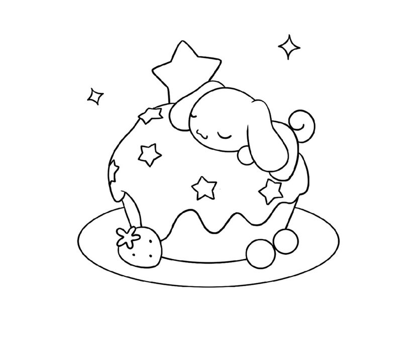 tranh tô màu cinnamoroll cute 8