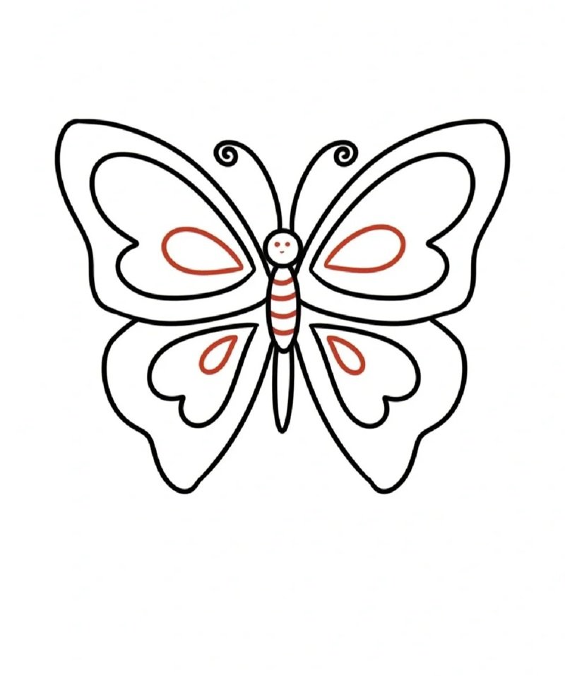 tranh tô màu con bướm 1