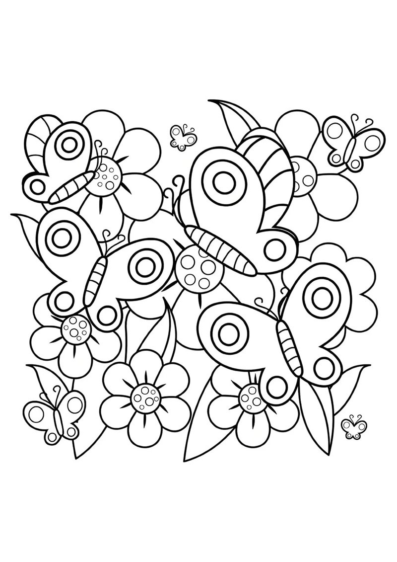 tranh tô màu con bướm 18