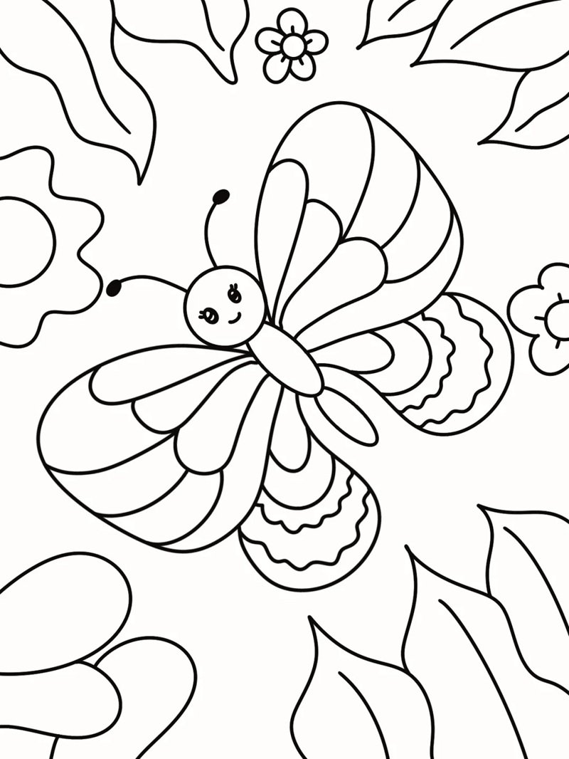 tranh tô màu con bướm 19