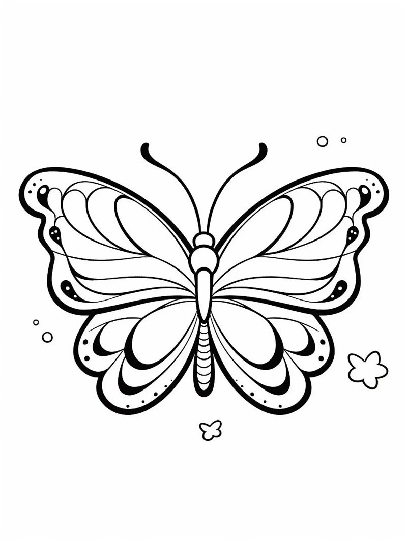 tranh tô màu con bướm 34