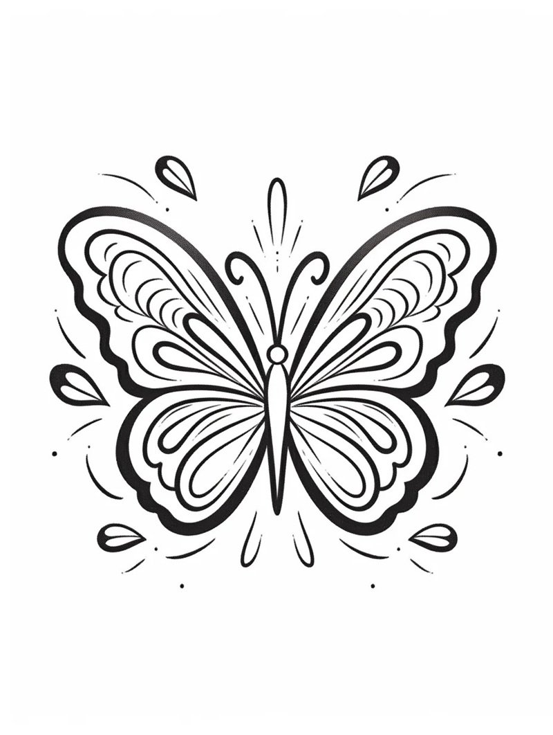 tranh tô màu con bướm 35