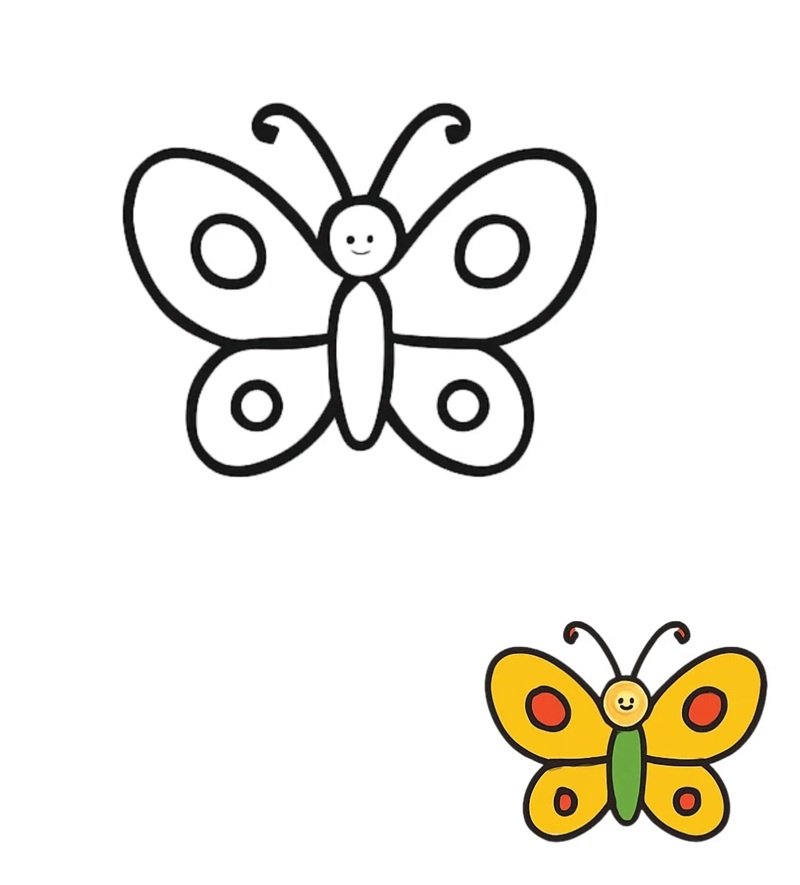 tranh tô màu con bướm 5