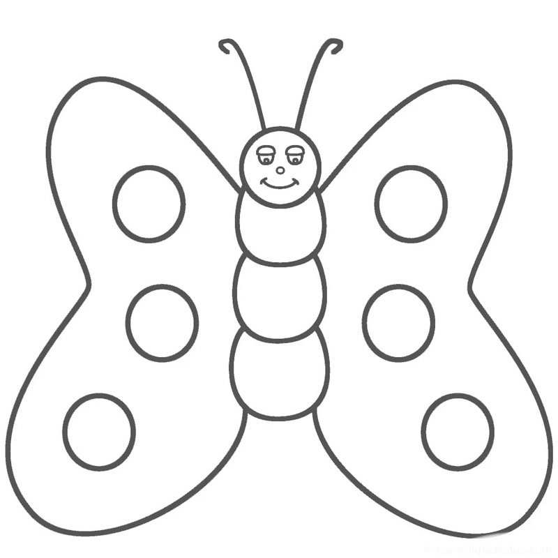 tranh tô màu con bướm dễ thương