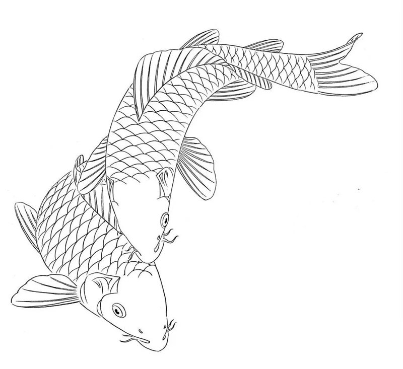 tranh tô màu con cá chép 19