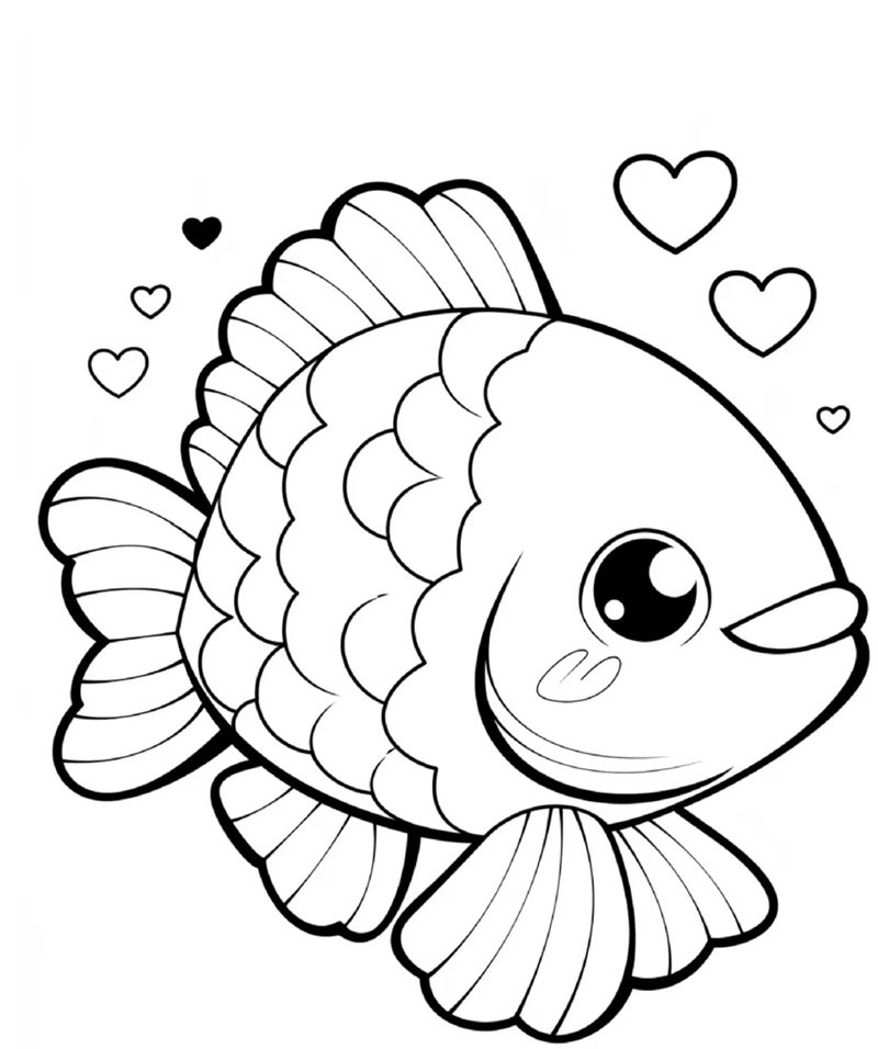 tranh tô màu con cá chép 20