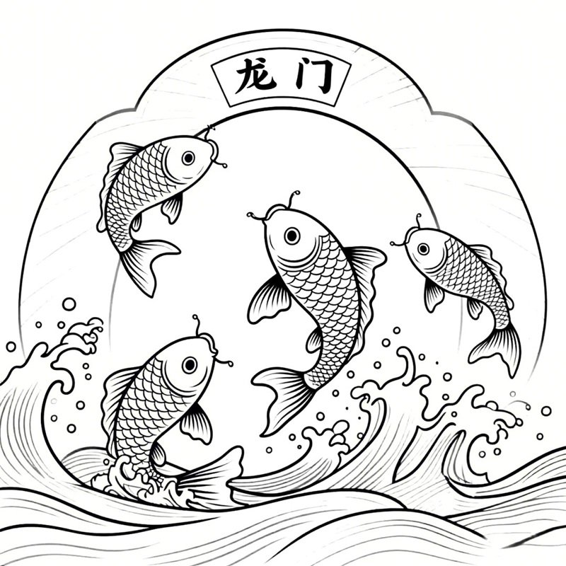 tranh tô màu con cá chép 23