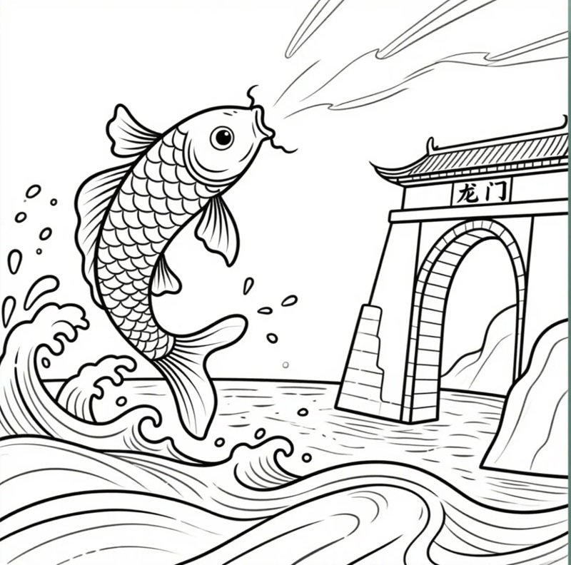 tranh tô màu con cá chép 26