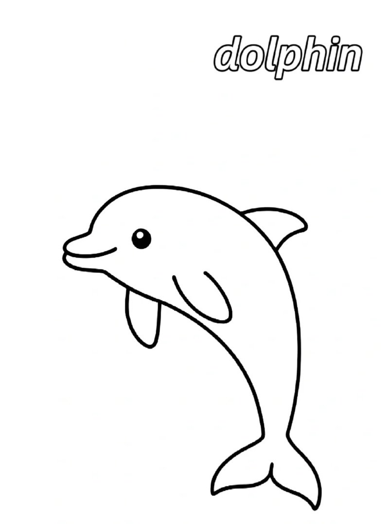 tranh tô màu con cá heo 22