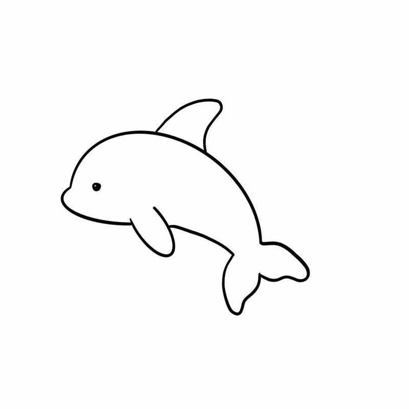 tranh tô màu con cá heo 24