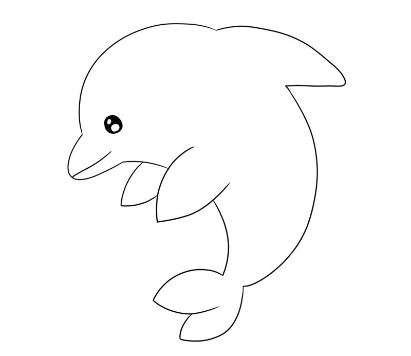 tranh tô màu con cá heo 25