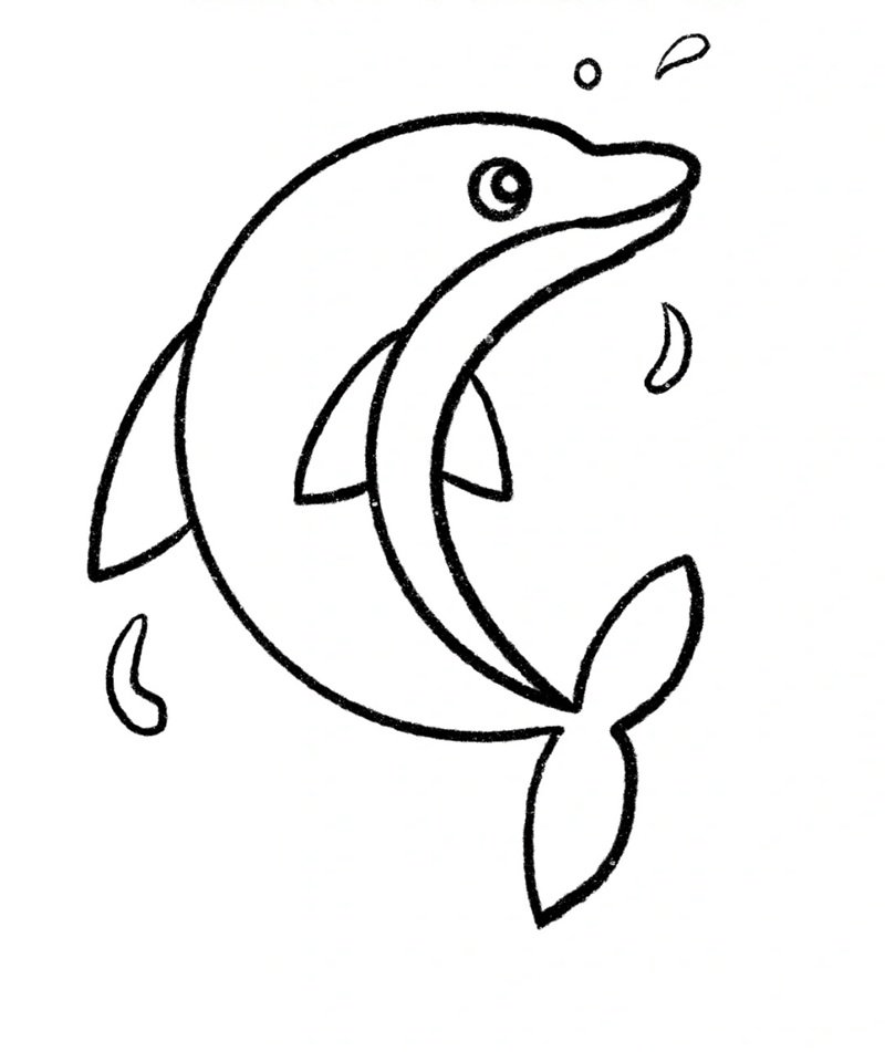 tranh tô màu con cá heo 39