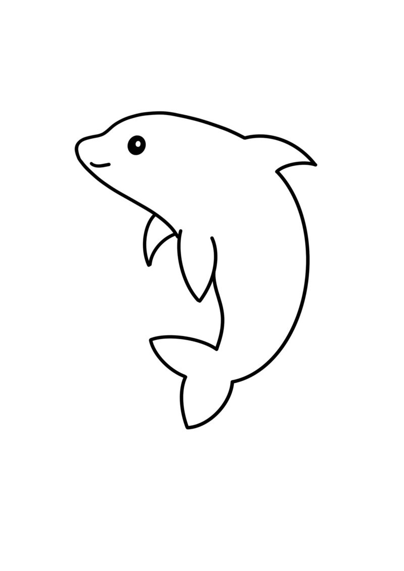 tranh tô màu con cá heo 40