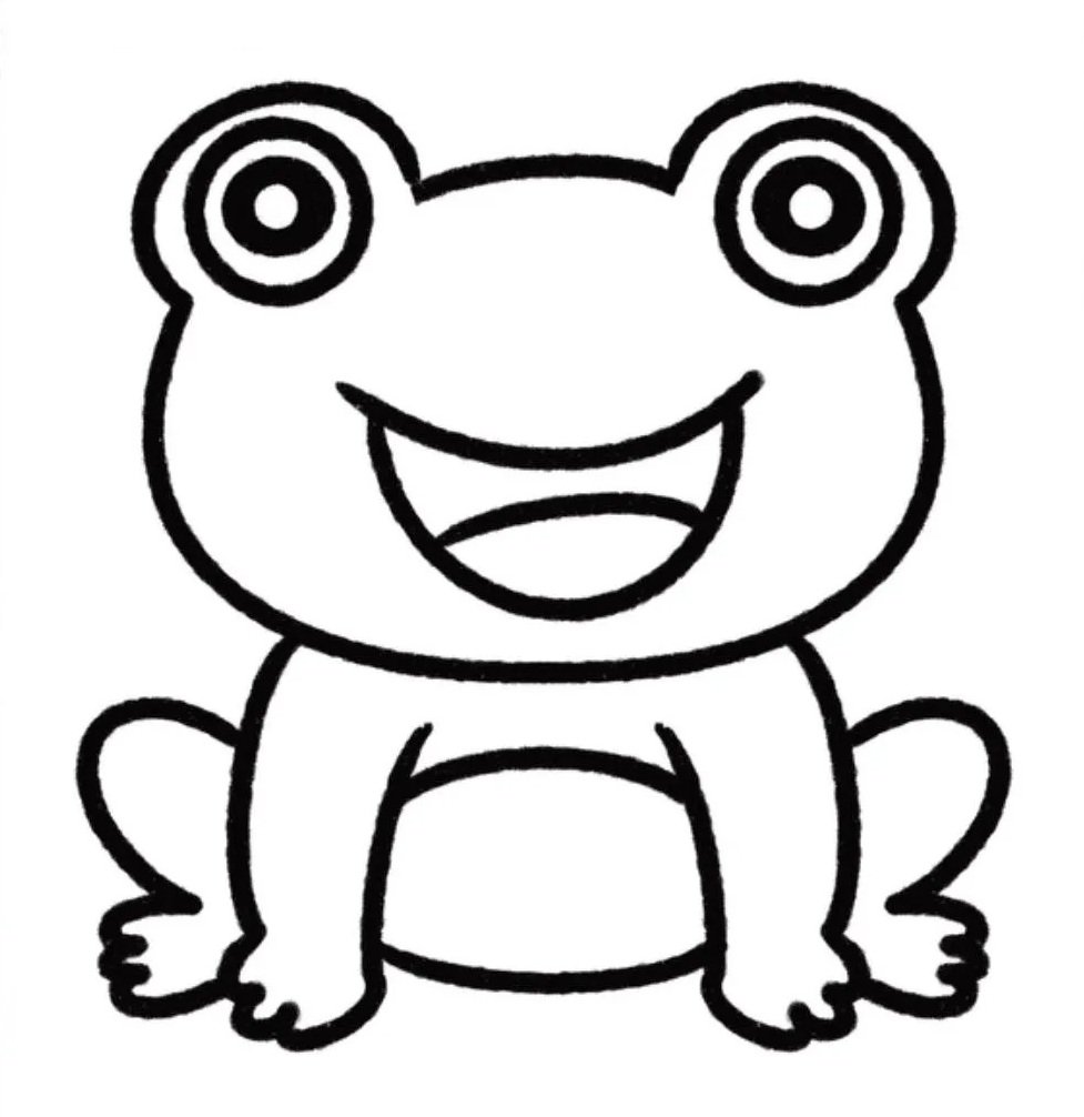 tranh tô màu con ếch