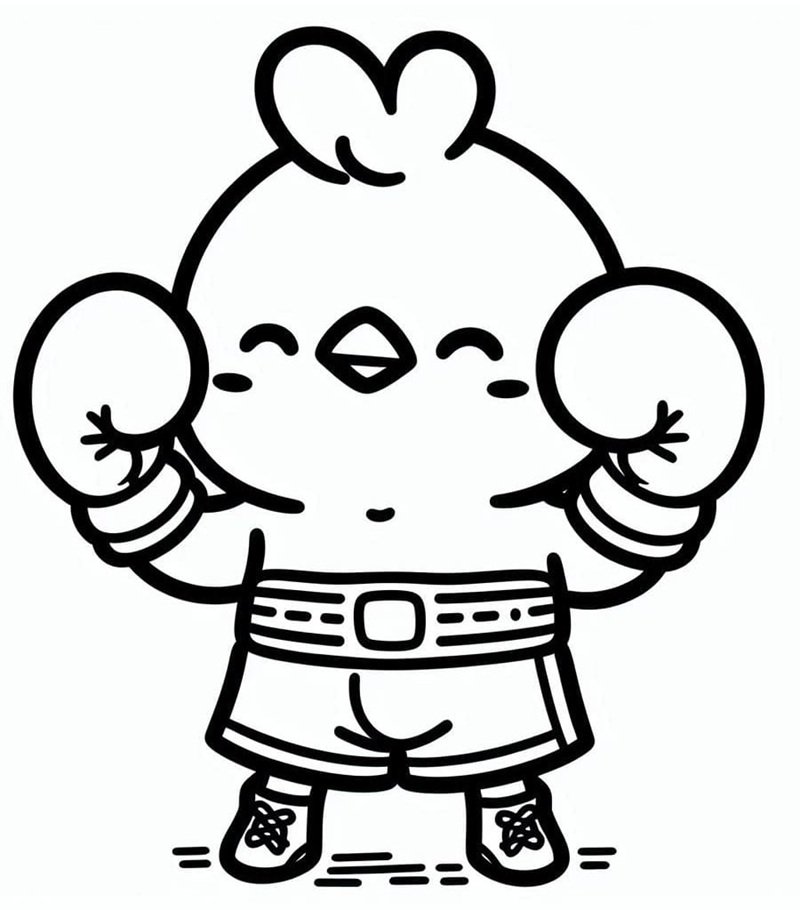 tranh tô màu con gà 1