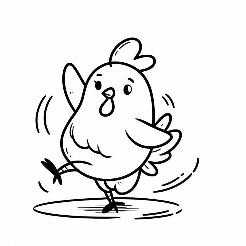 tranh tô màu con gà 12