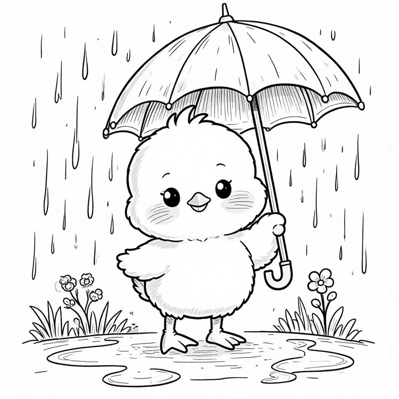 tranh tô màu con gà 21