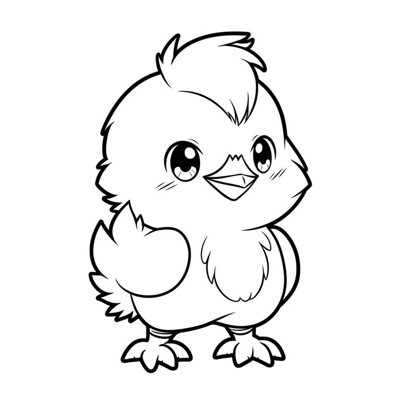 tranh tô màu con gà 23