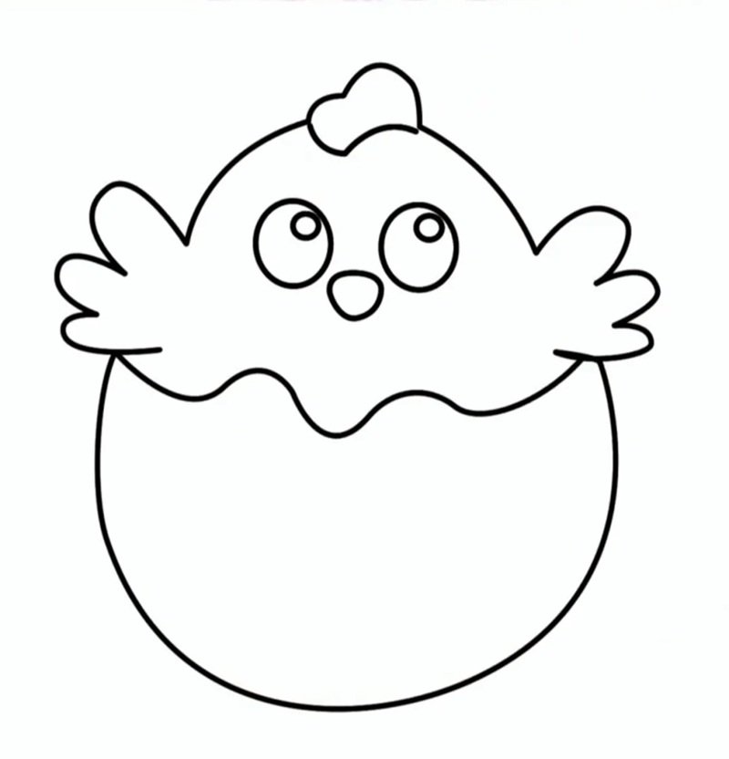 tranh tô màu con gà 24