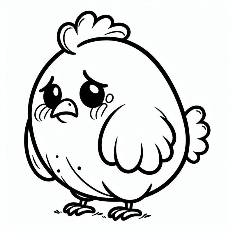 tranh tô màu con gà 3