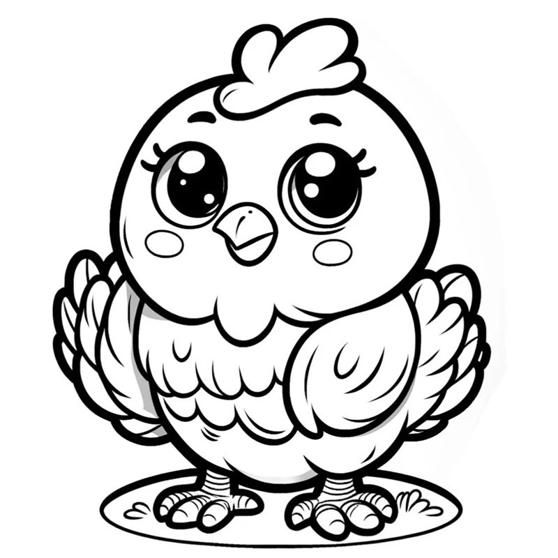 tranh tô màu con gà 33
