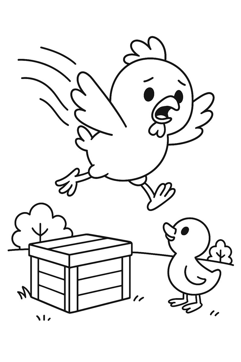 tranh tô màu con gà 37