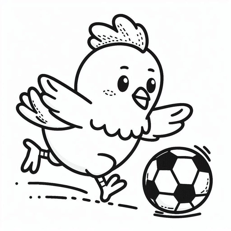 tranh tô màu con gà 4