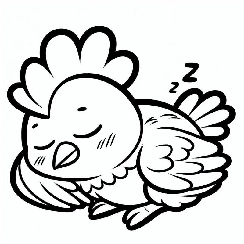 tranh tô màu con gà 5