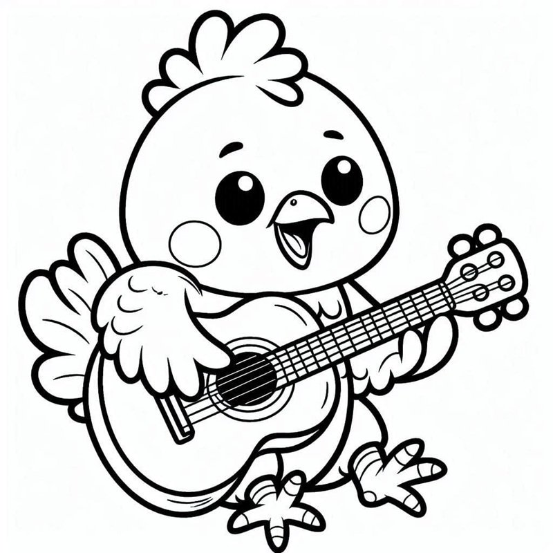 tranh tô màu con gà 6