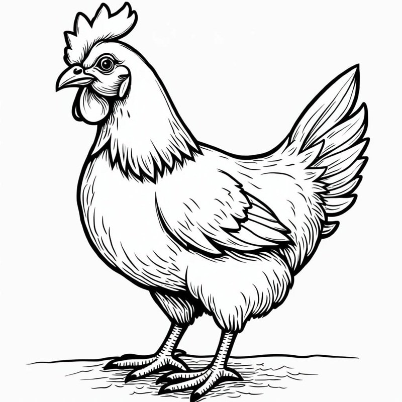 tranh tô màu con gà 7