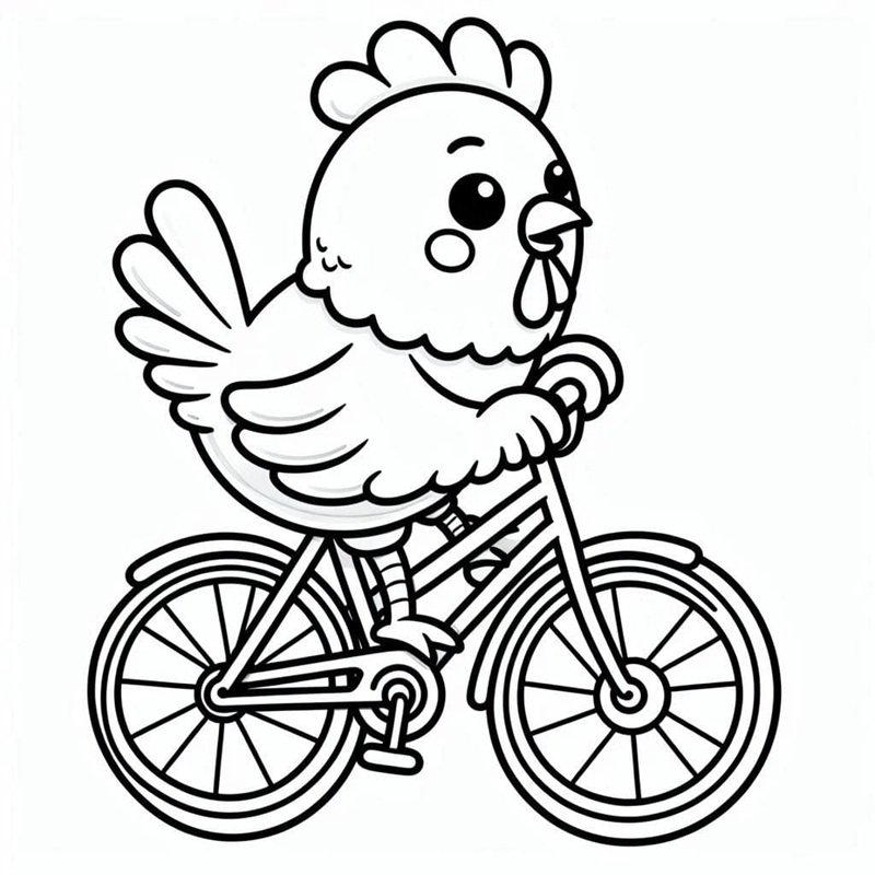 tranh tô màu con gà 8