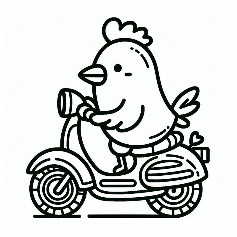 tranh tô màu con gà 9