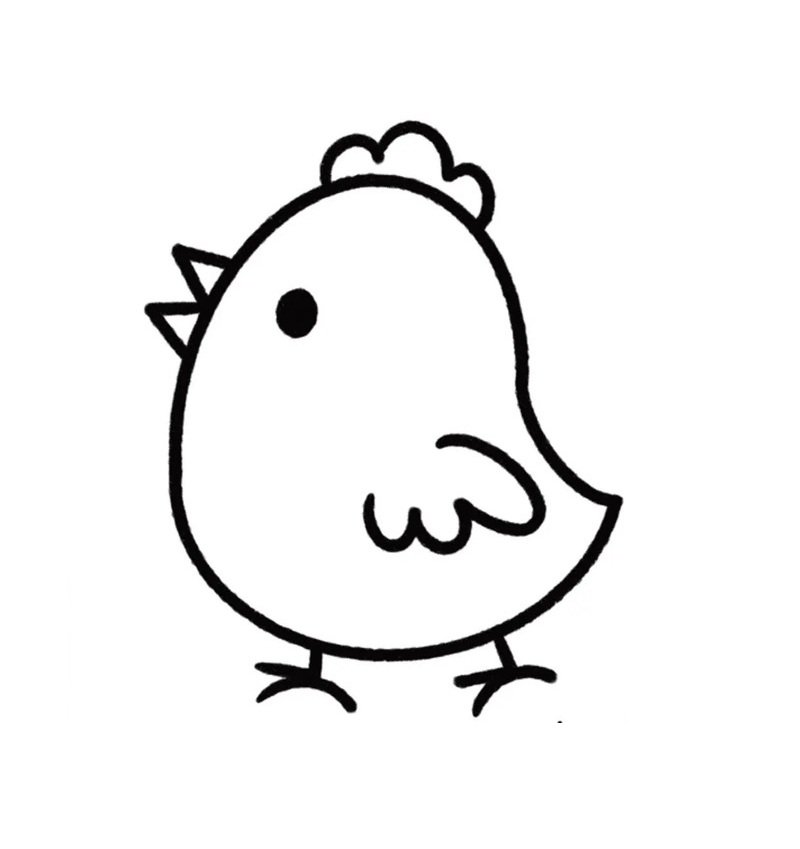 tranh tô màu con gà con