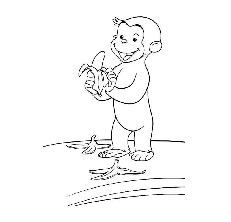 tranh tô màu con khỉ 2