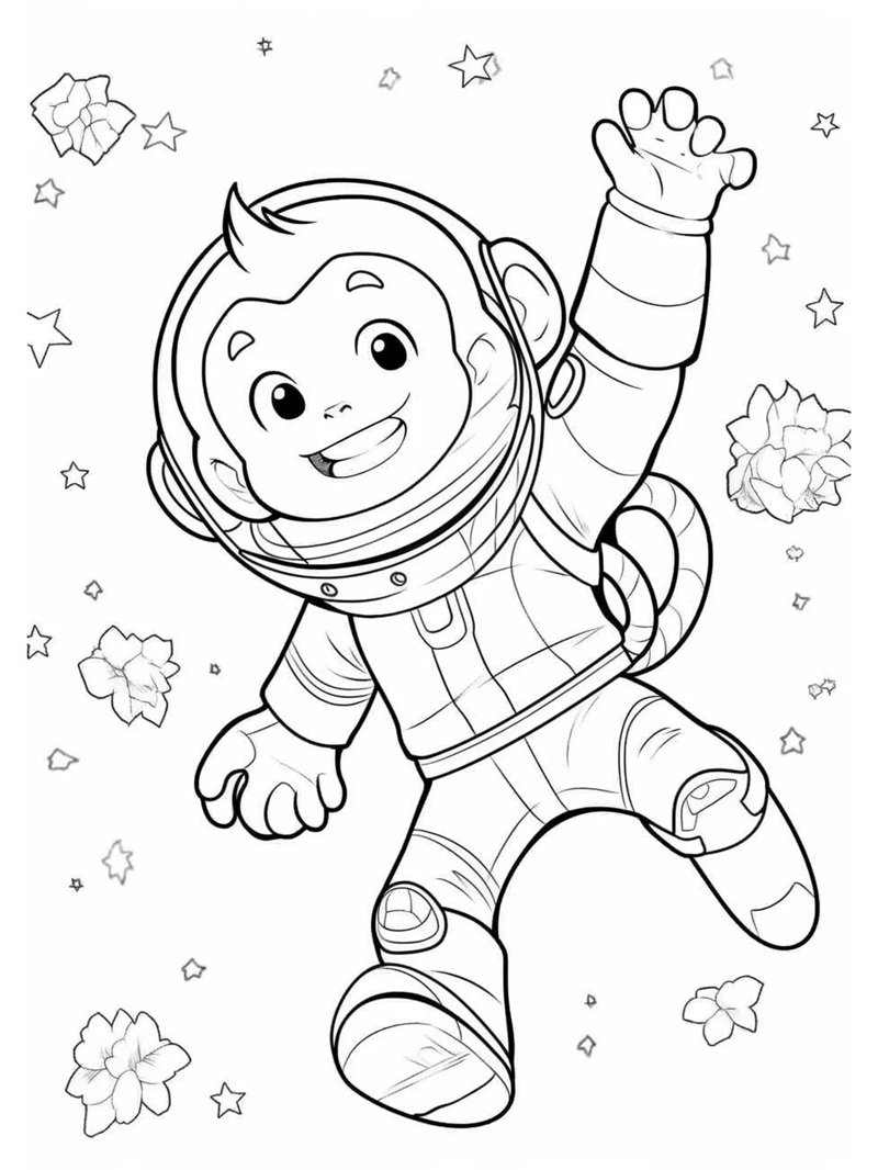 tranh tô màu con khỉ 25