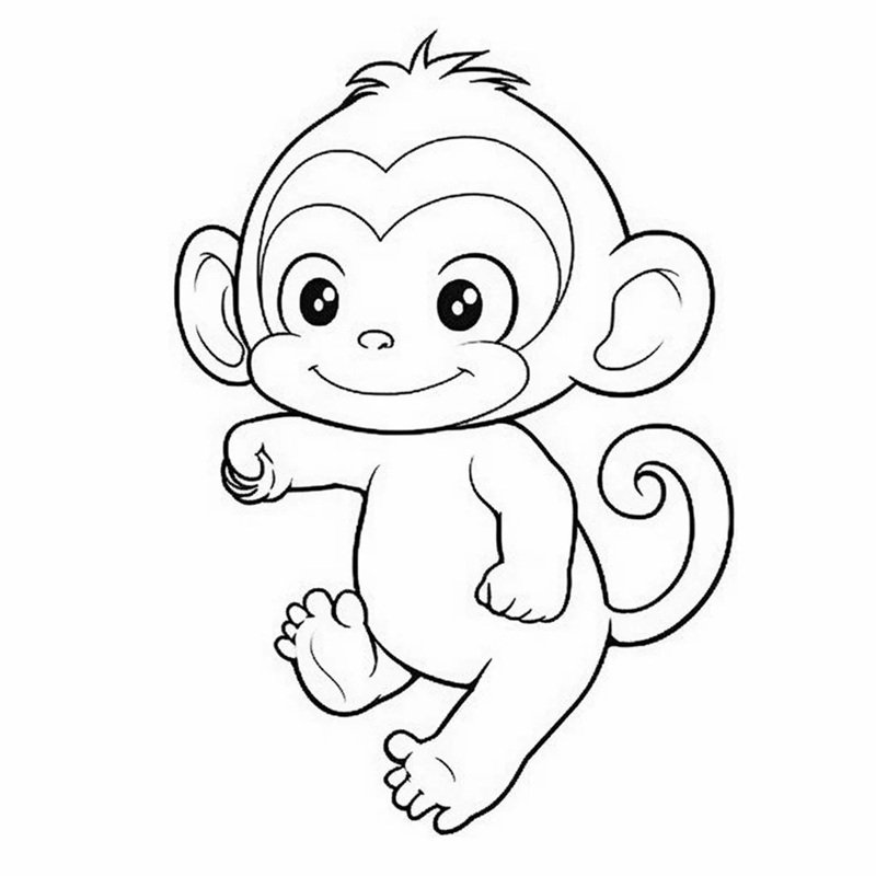 tranh tô màu con khỉ 28