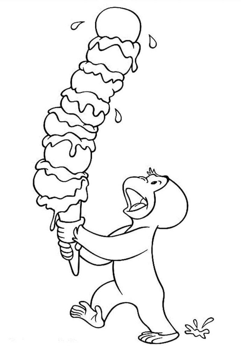 tranh tô màu con khỉ 3