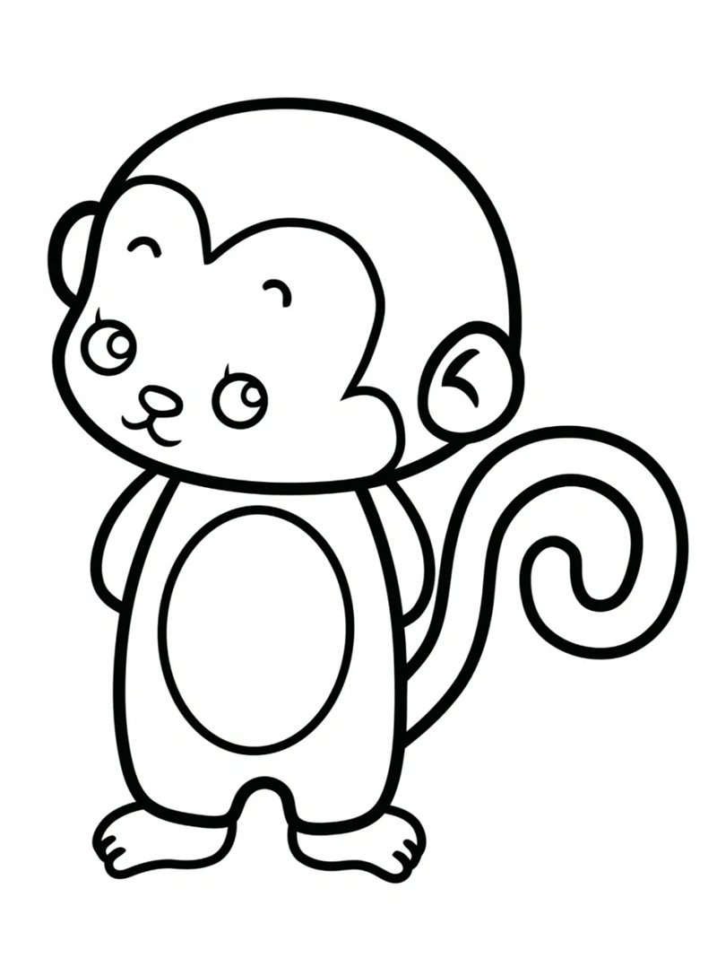 tranh tô màu con khỉ 37