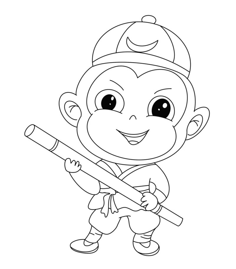 tranh tô màu con khỉ 38