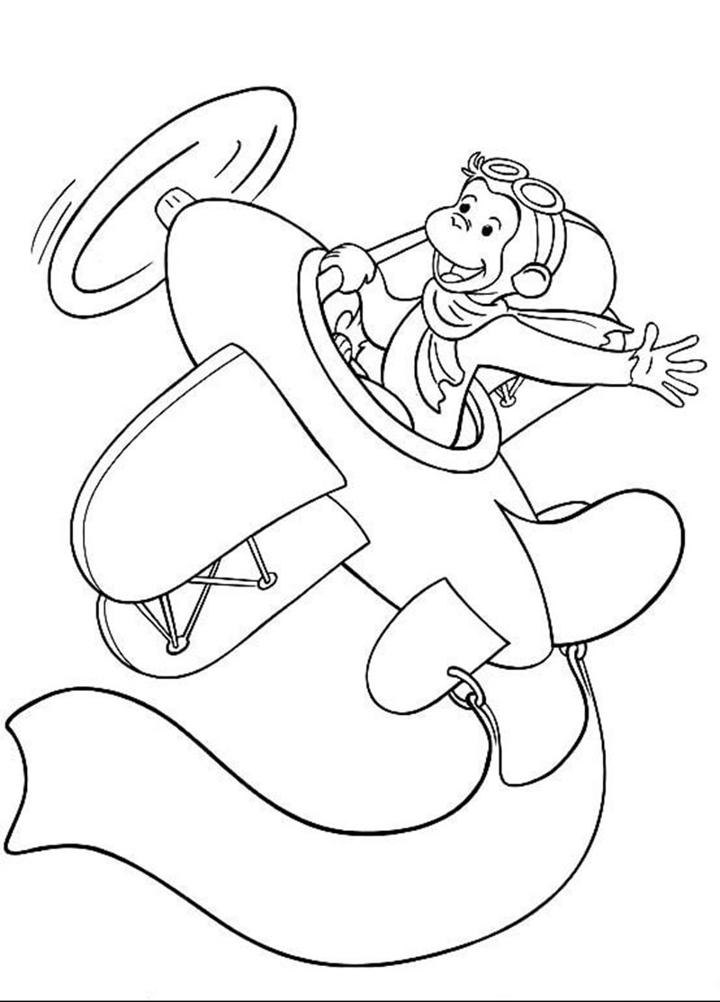 tranh tô màu con khỉ 5