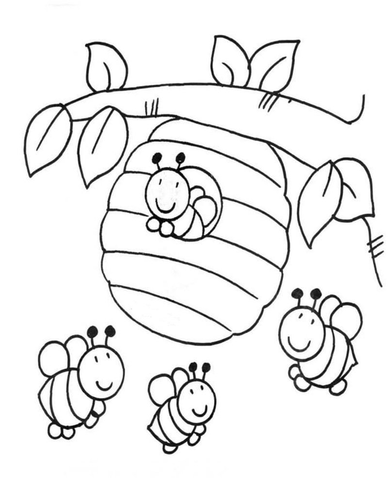 tranh tô màu con ong 16