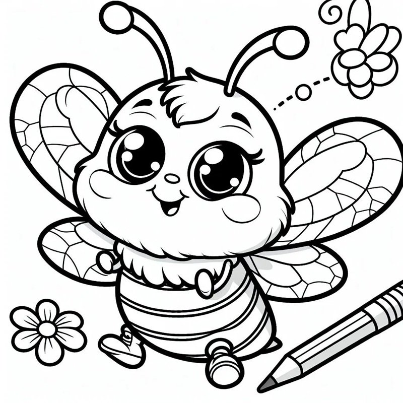 tranh tô màu con ong 21