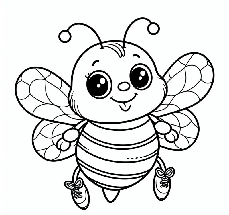 tranh tô màu con ong 23