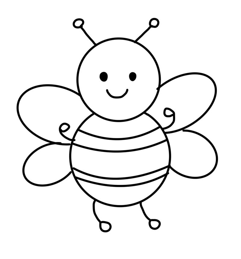 tranh tô màu con ong 3