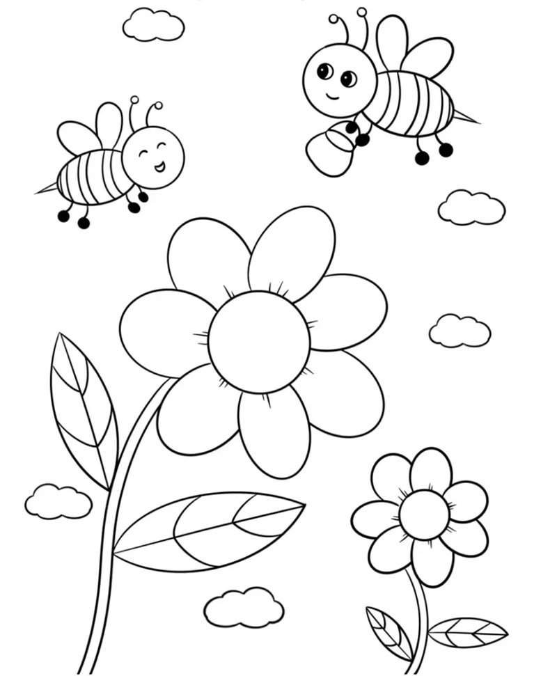 tranh tô màu con ong 31
