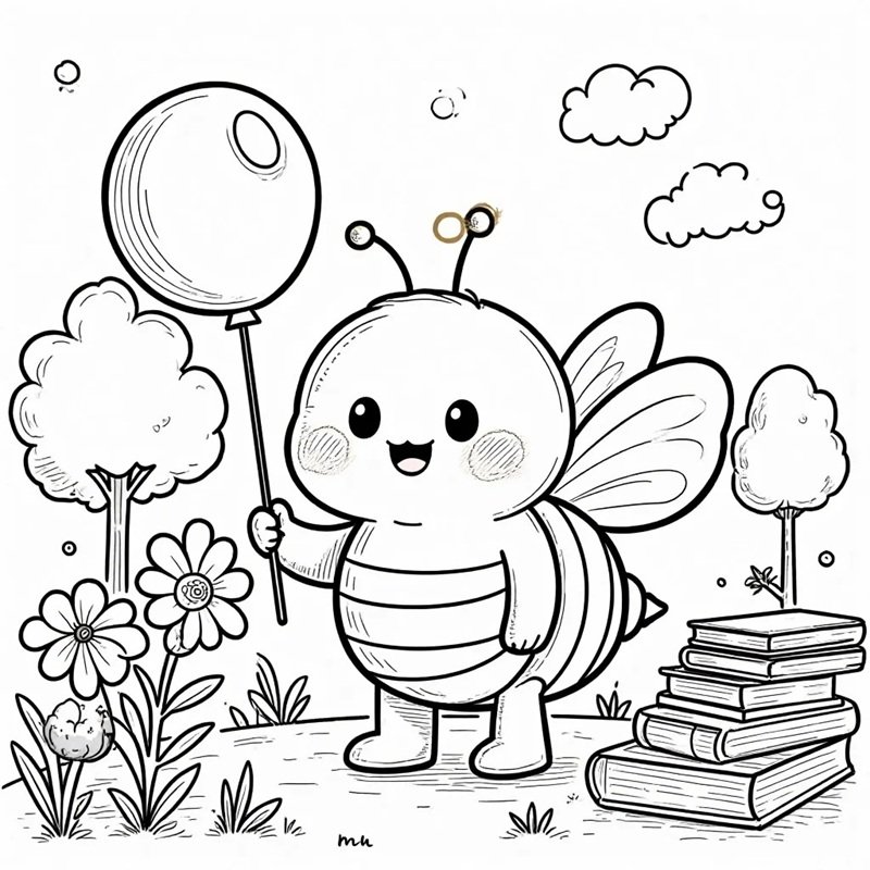 tranh tô màu con ong 33