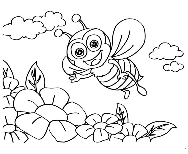 tranh tô màu con ong 36