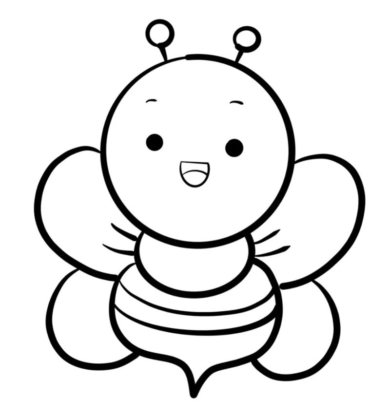 tranh tô màu con ong 5