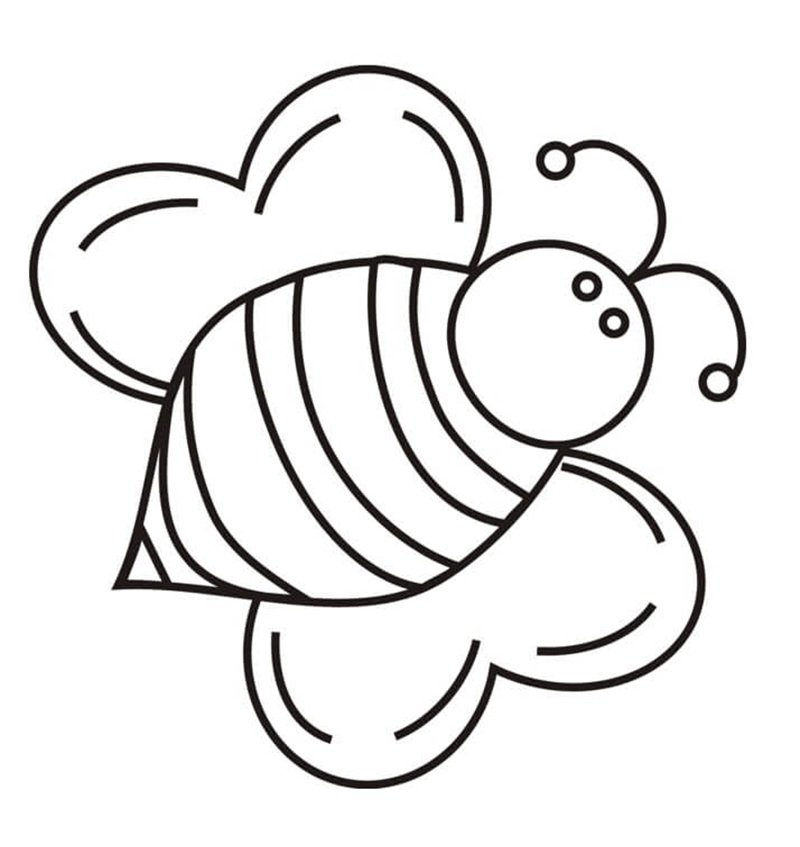 tranh tô màu con ong cho bé