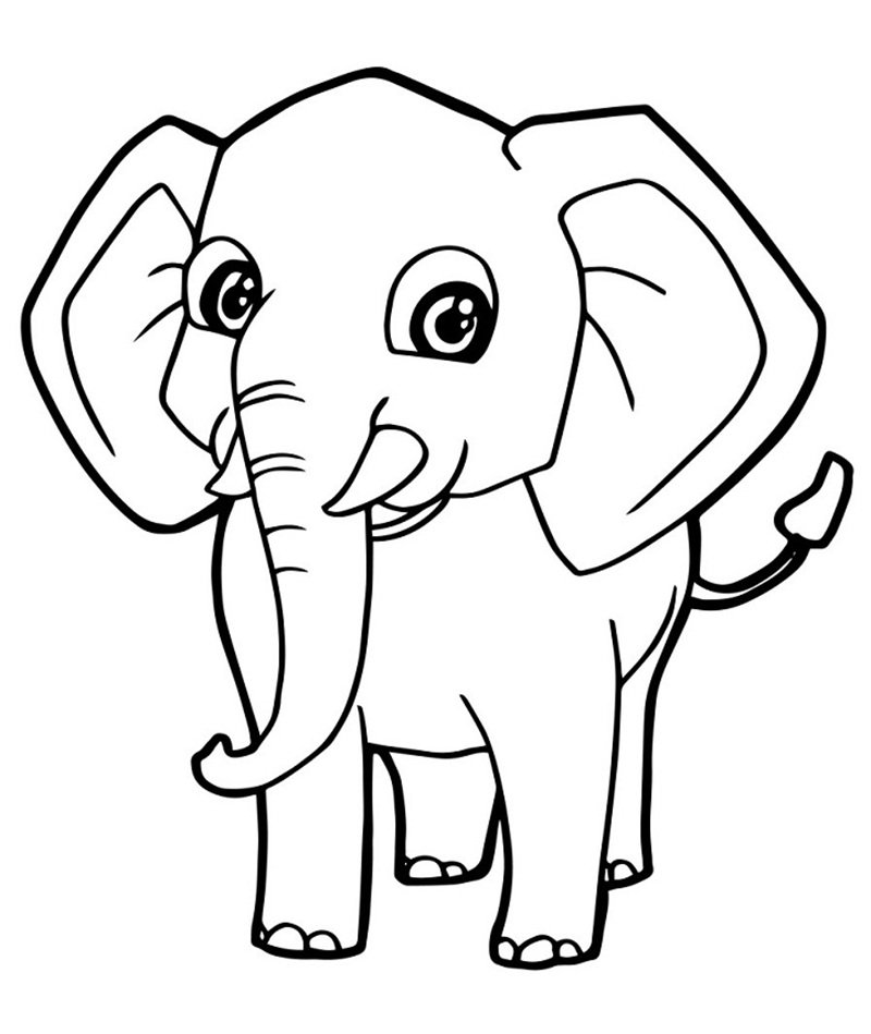 tranh tô màu con voi 1